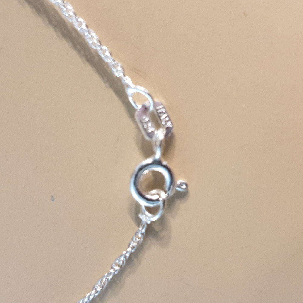 Italian 925 Silver Necklaces. 18" 45cm. New bag. - Picture 2 of 3